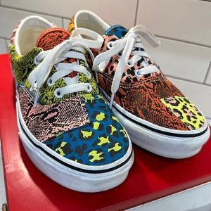 Vans leopard print patches size 7.5